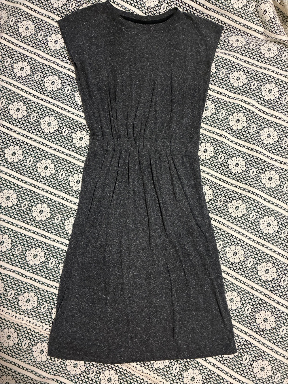 Topshop Charcoal Gray Heathered Midi Dress